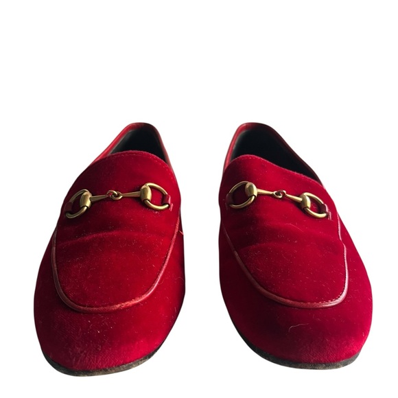 Gucci Horsebit Accent Velvet Loafers - Picture 1 of 12